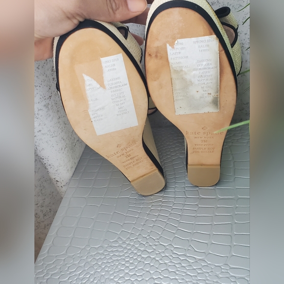 Kate Spade Platform Raffia Sandals - Picture 8 of 9